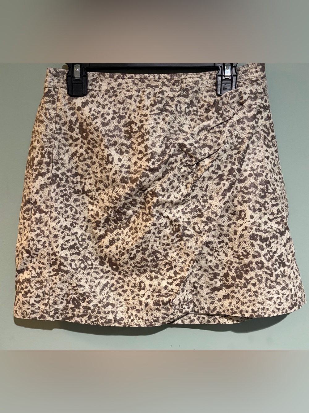 Free People Fake Out Faux Leather Mini Skirt